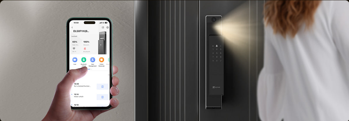 EZVIZ DL50FVX Dual-Cam Face Recognition & Palm Vein Smart Lock
