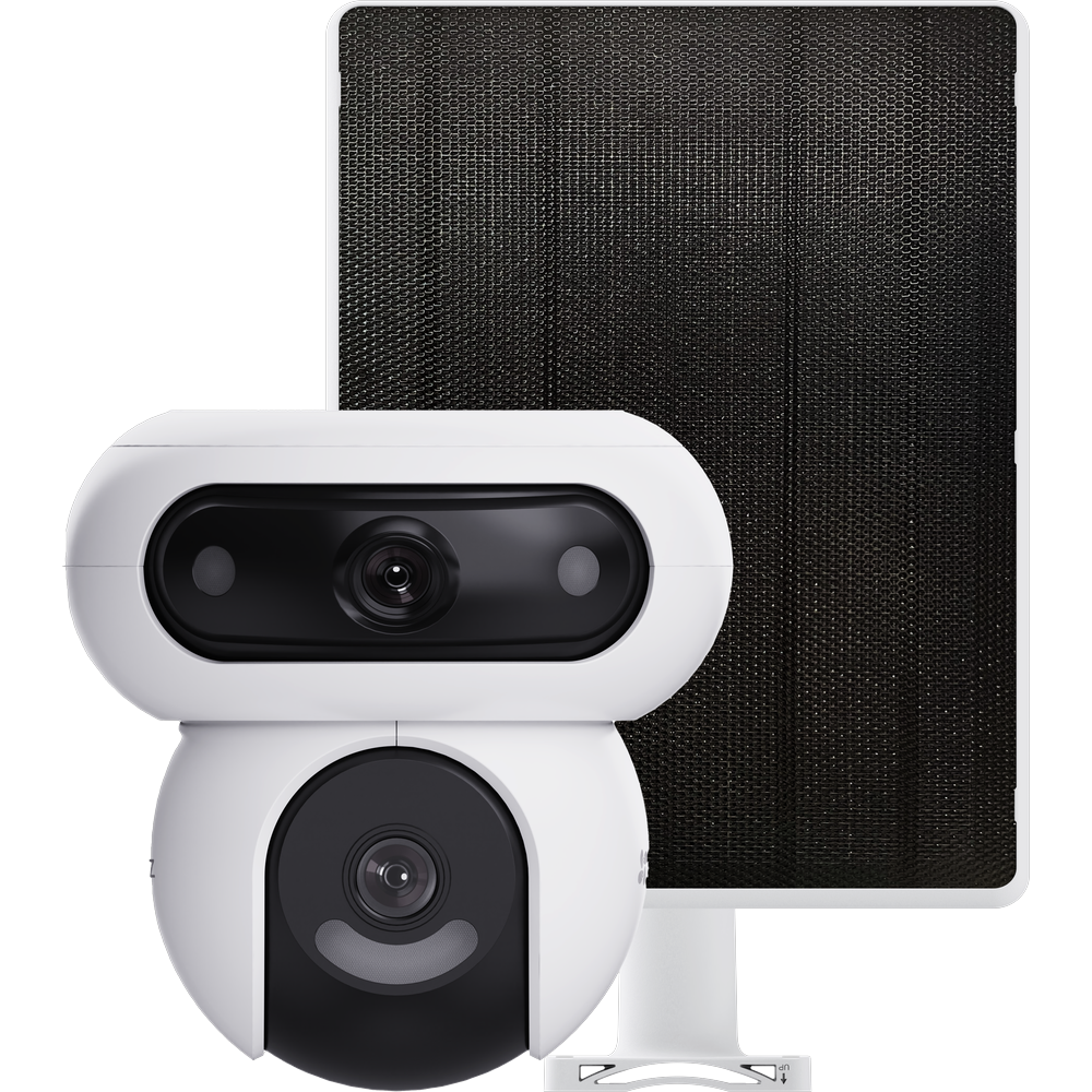 EZVIZ HB90 DUAL 3K CAMERA WITH SOLAR PANEL AND 16GB SD CARD